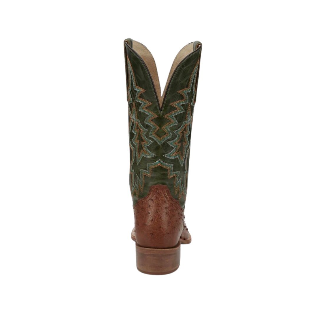 Tony Lama Men's Rylen Full Quill Ostrich Brown Boots
