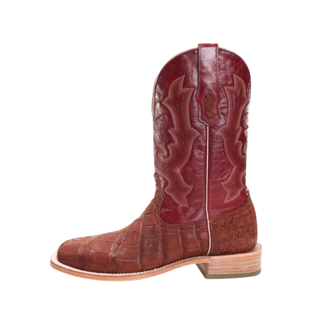 Corral Men's Exotic Alligator Embroidered Western Red Boots