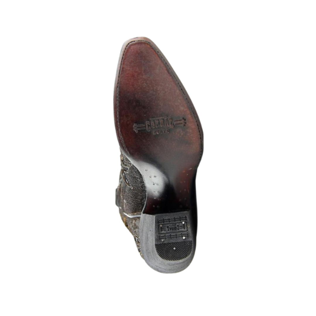Corral Women's Inlay Sequins Snip Brown Boots
