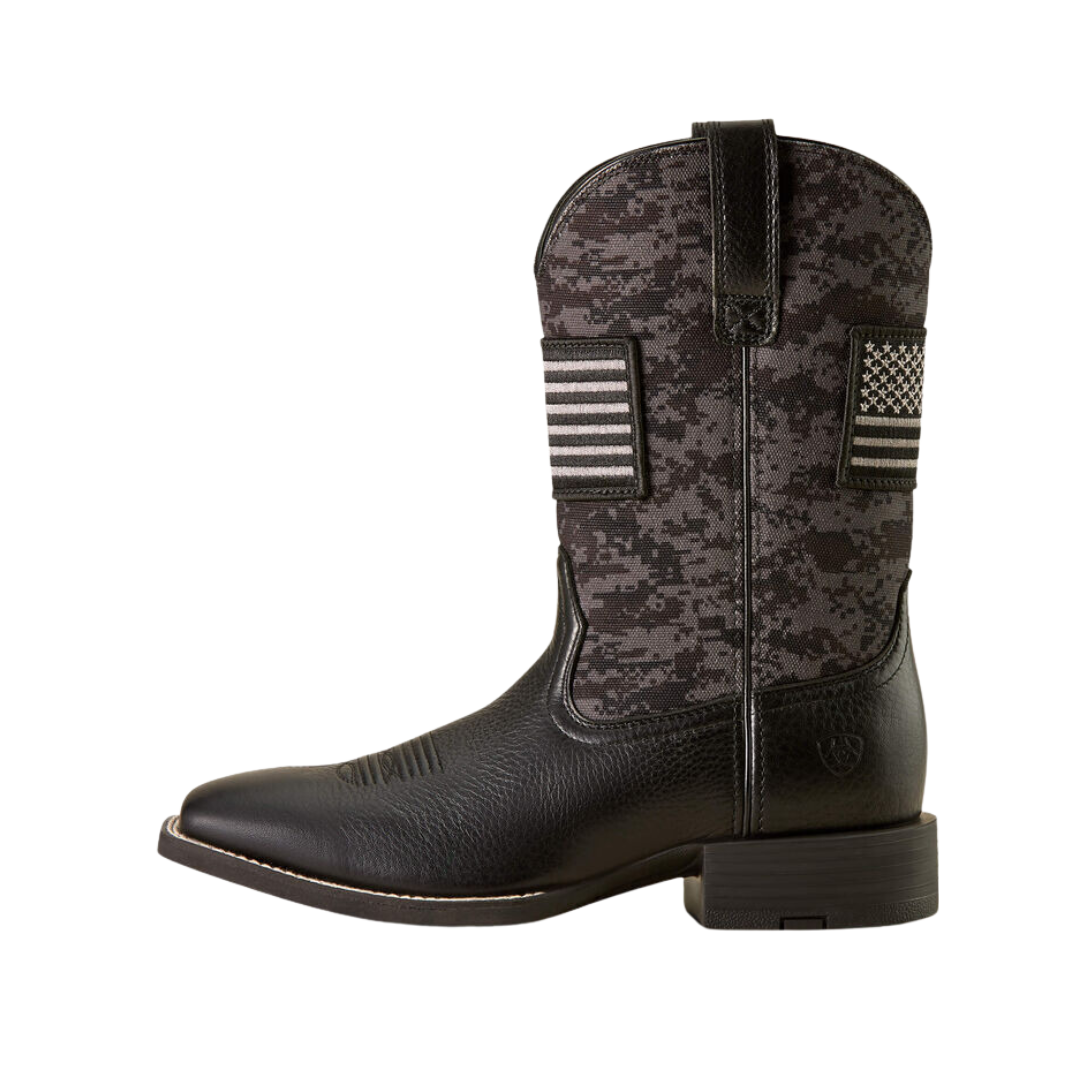 Ariat Men's Sport Patriot Black Deertan Boots