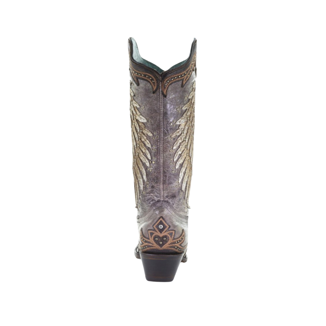 Corral Women's Wing Cross Overlay Brown Boots