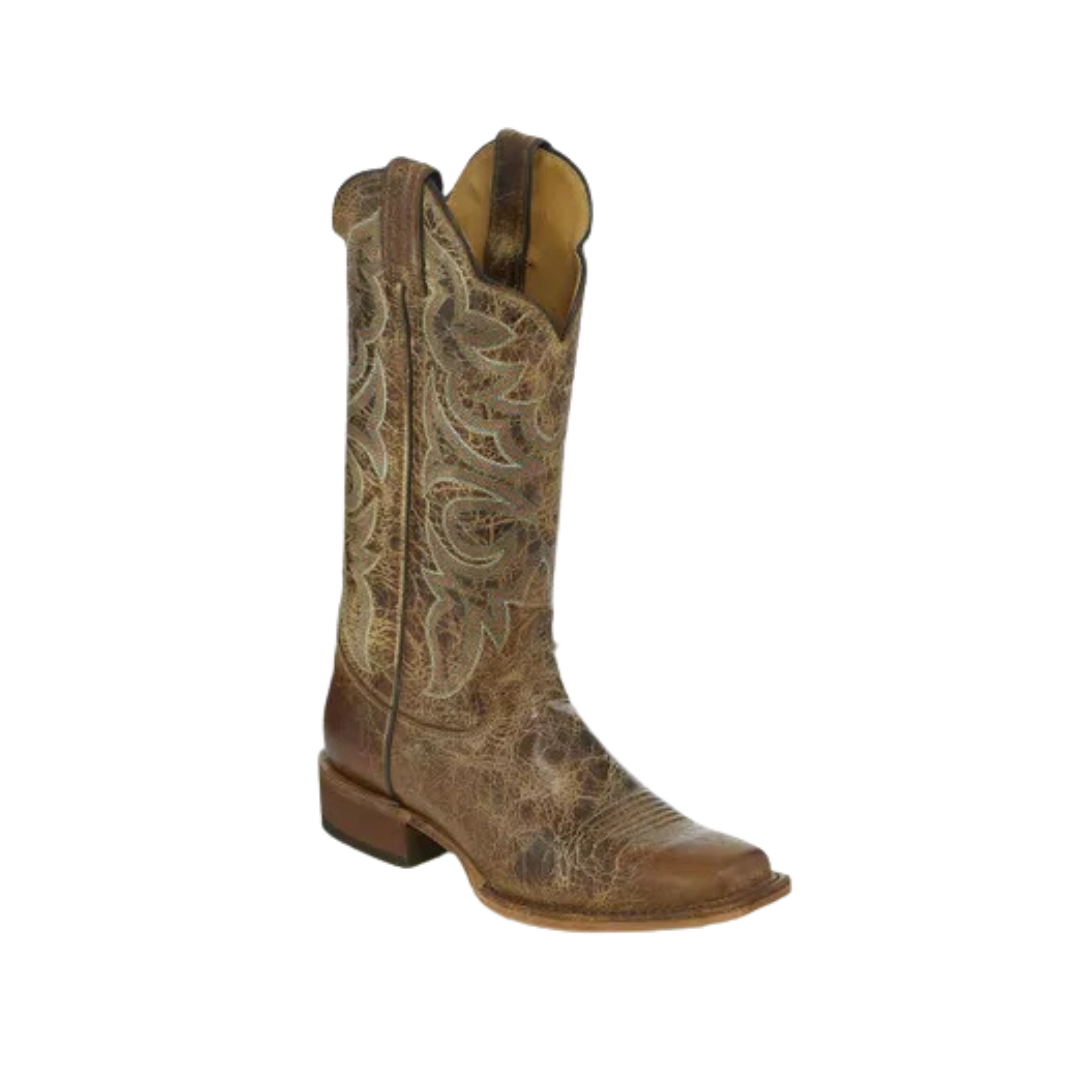 Justin Women's Katia Western Tan Distressed Boots