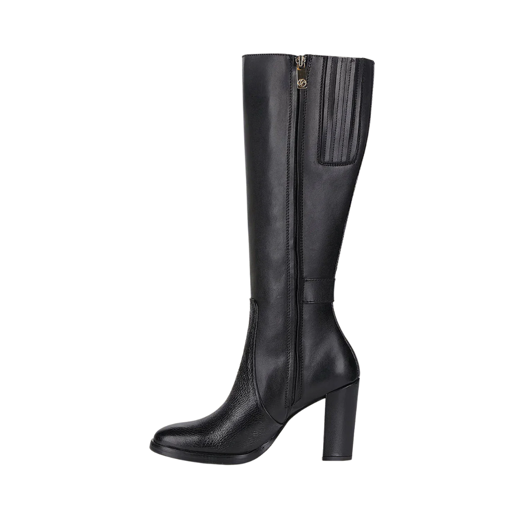 Cuadra Women's Deer Zipper Round Toe Black Boots