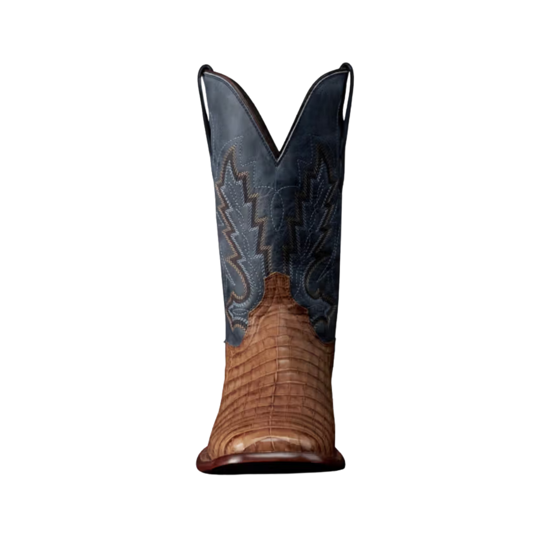 Tecovas Men's William Caiman Toffee Navy Boots