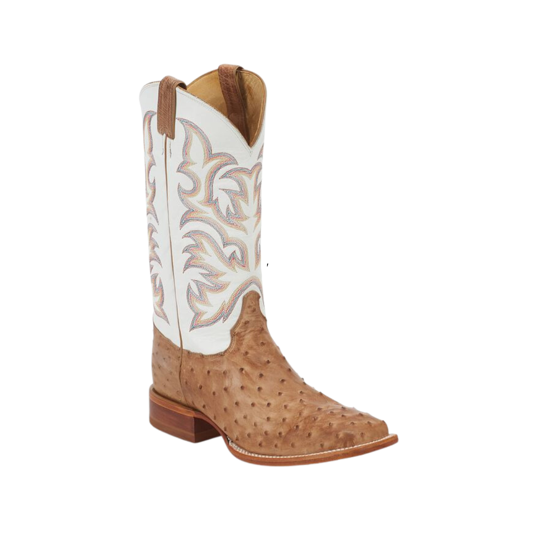 Justin Men's Pascoe Ostrich Square Tan Boots