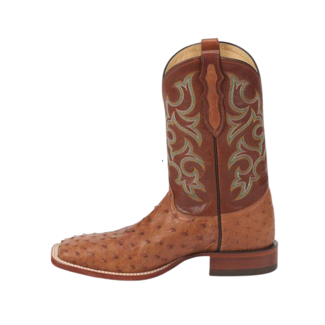 Justin Men's Truman Ostrich Square Brown Boots