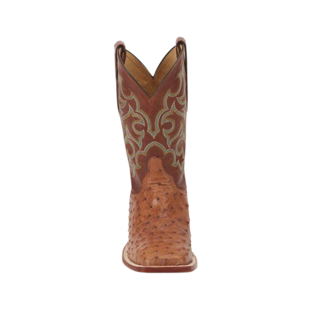 Justin Men's Truman Ostrich Square Brown Boots
