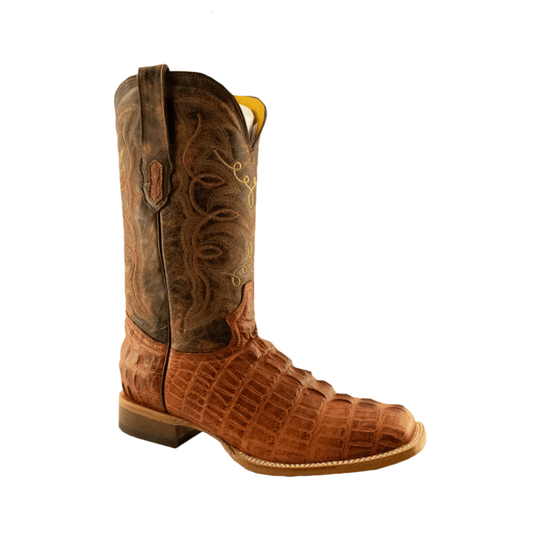 Boot Jack Men's Alligator Tail Print Cognac Boots