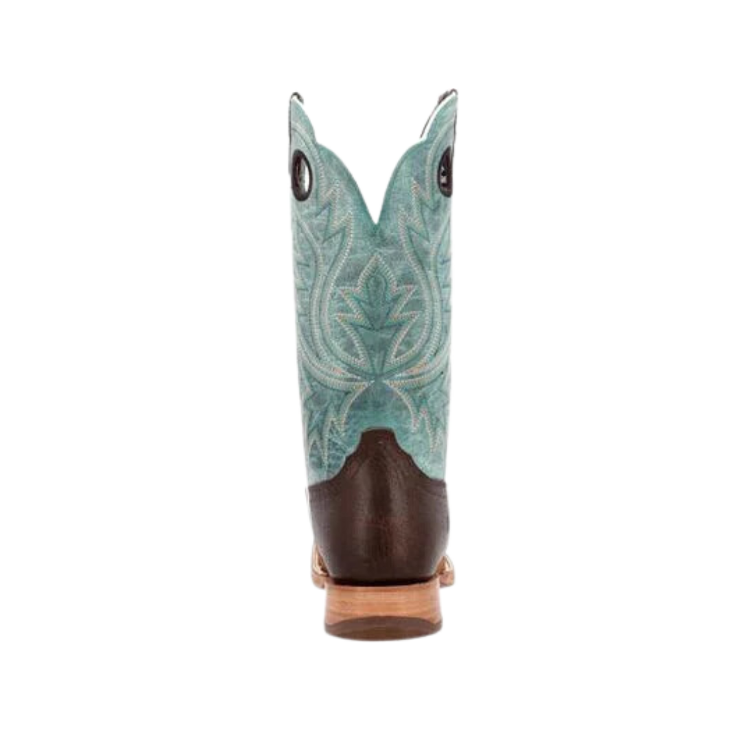 Rocky Boot Unisex Durango Collection Roughout Western Whiskey Tobacco And Aqua Boot