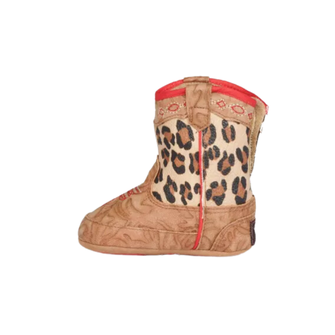 Twister Infant Unisex Avery Baby Bucket Leopard Brown Boots