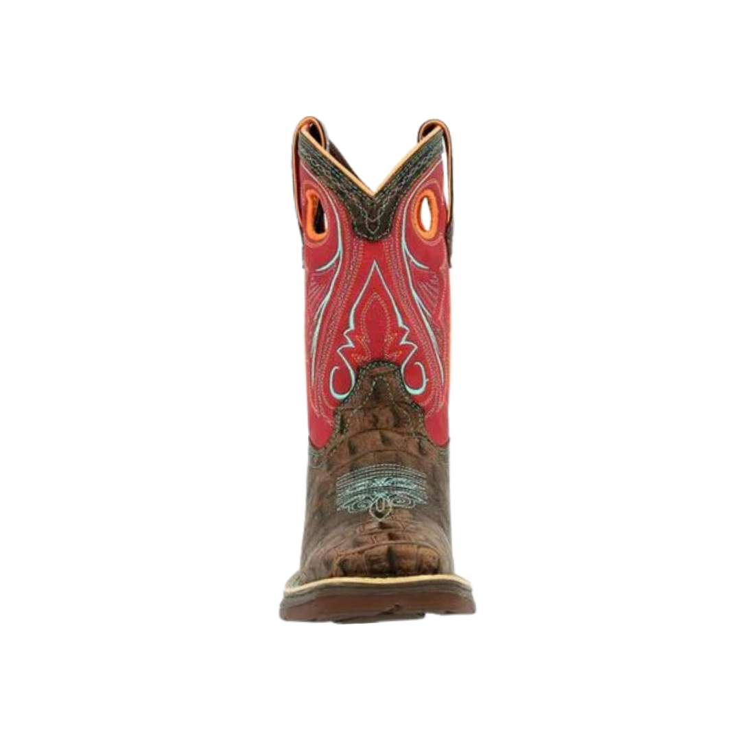 Durango Youth Boy's Gator Emboss Western Brown Boots