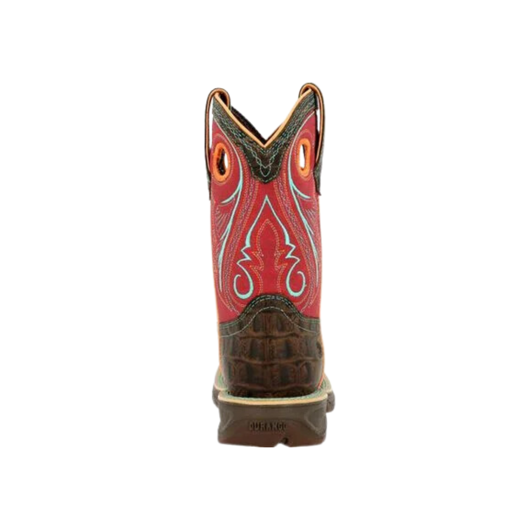 Durango Youth Boy's Gator Emboss Western Brown Boots