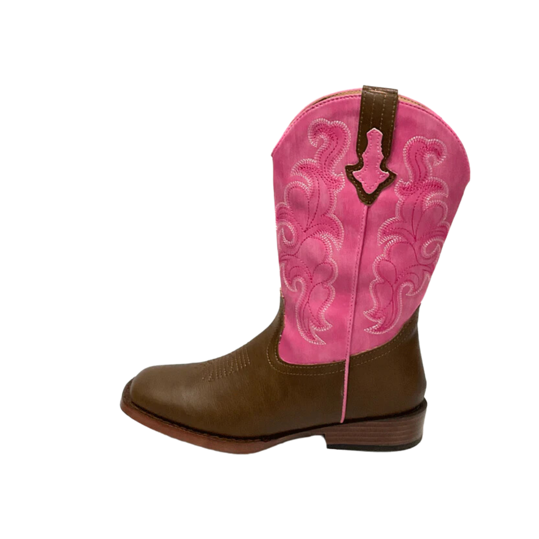 Roper Footwear Toddler Girl's Square Toe Pink Boots