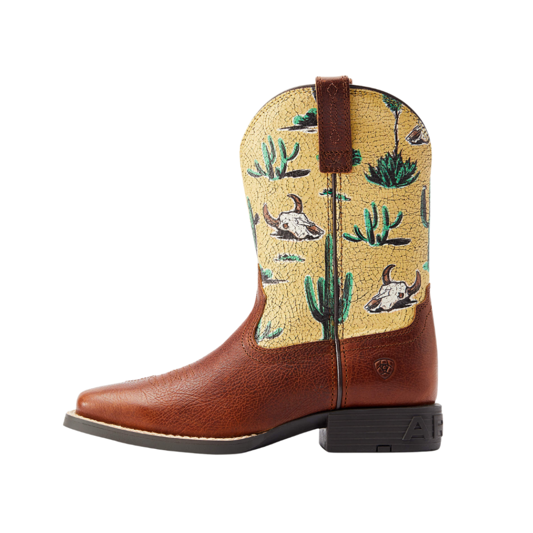 Ariat Youth Boy's Round Up Wide Brown Boots
