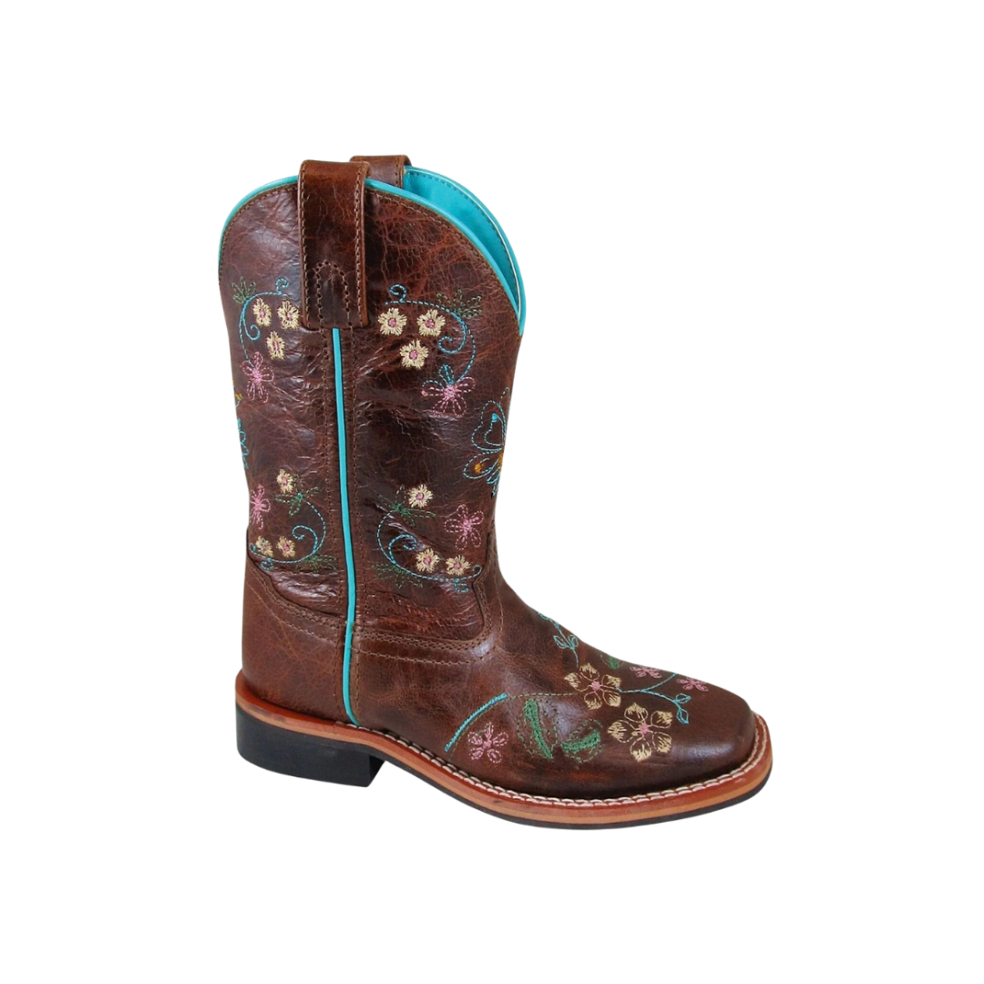 Smoky Mountain Youth Unisex Floralie Western Brown Boots