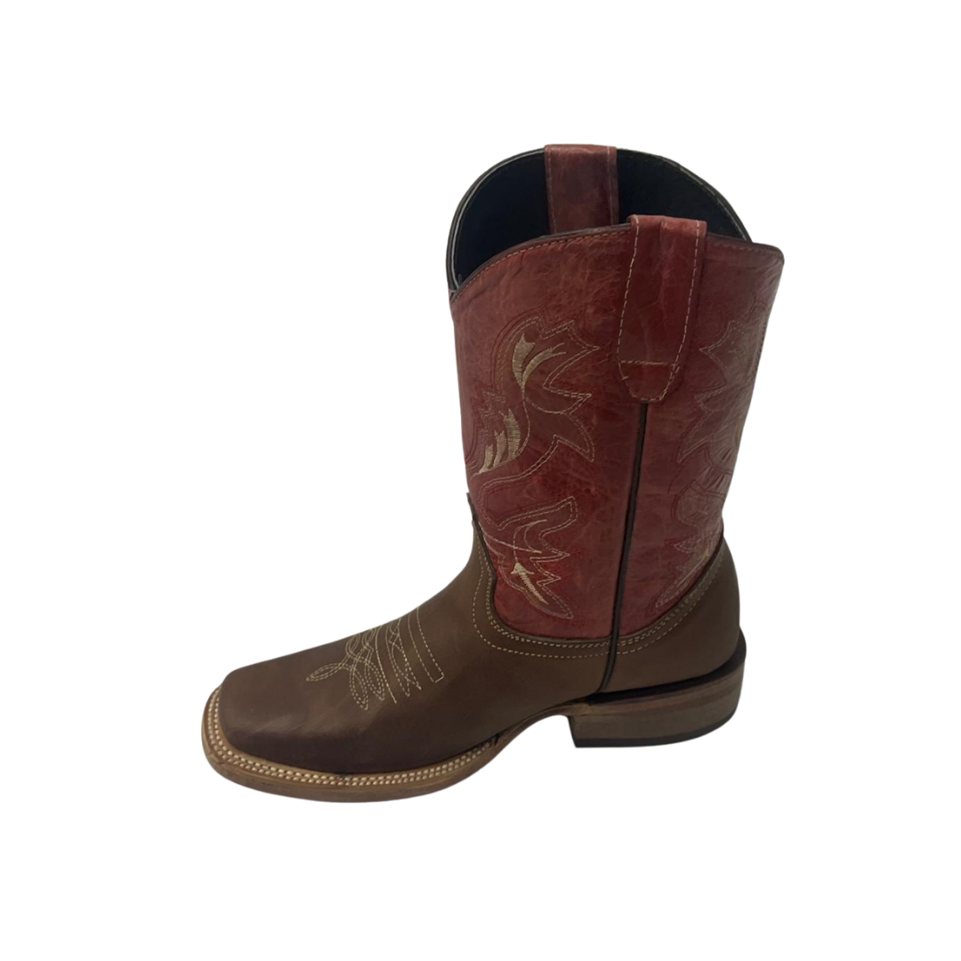 Pecos Bill Youth Boy's Square Toe Wine Top Boots