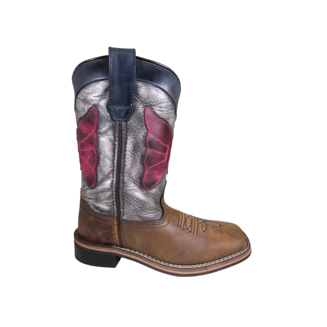 Smoky Mountain Youth Girl's Riley Vintage Leather Brown Boots