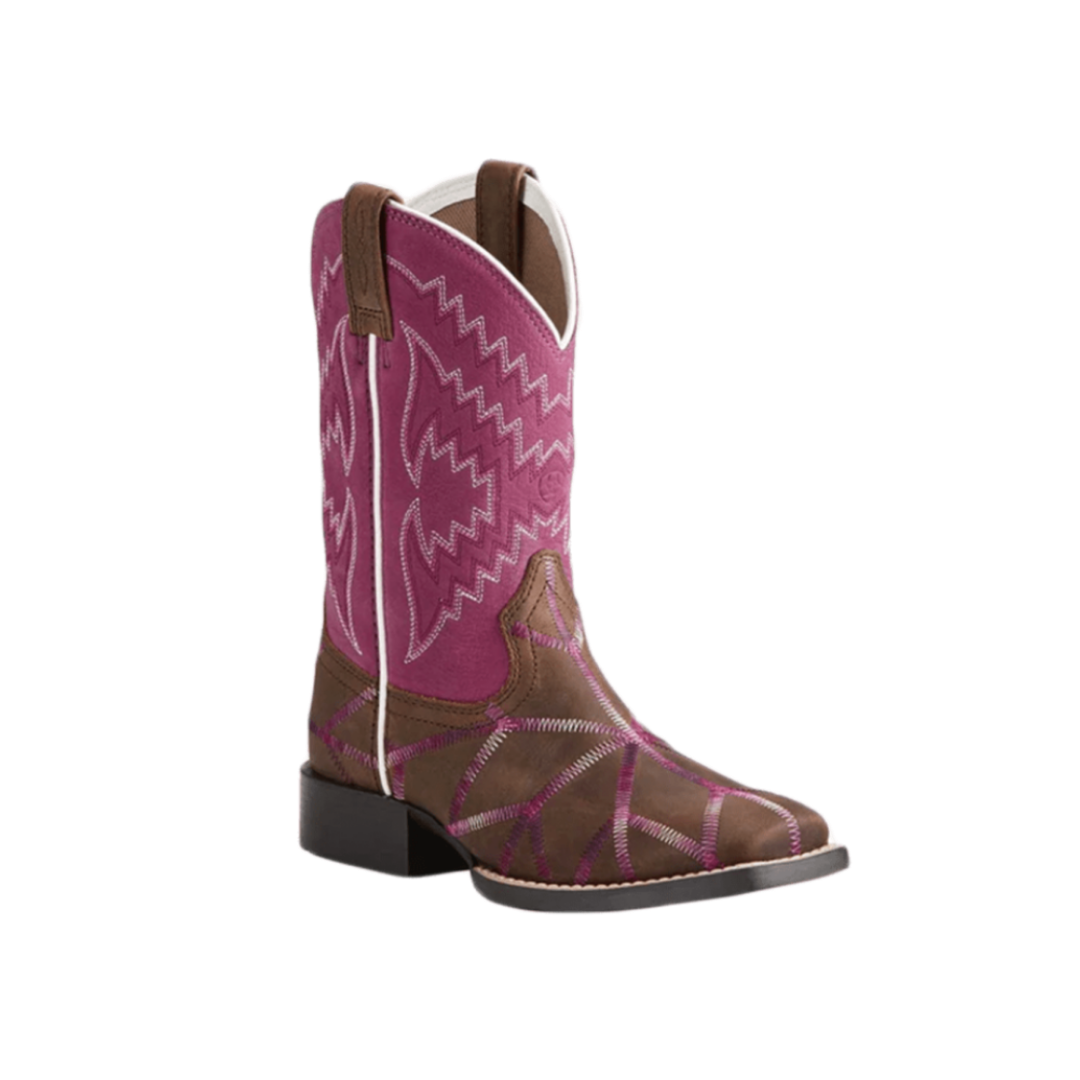 Ariat Youth Girl's Tycoon Western Fuschia Boots