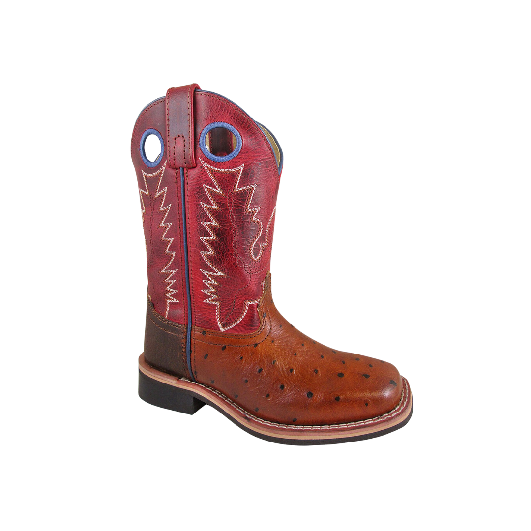 Smoky Mountain Youth Unisex Cheyenne Crackle Square Brown Boots