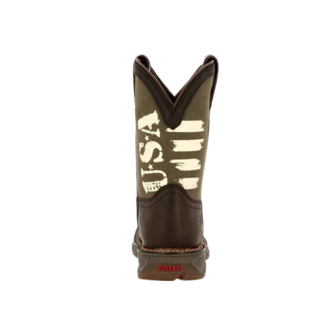 Durango Youth Boy's Lil' Rebel Army Square Brown Boots