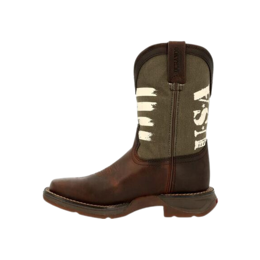 Durango Youth Boy's Lil' Rebel Army Square Brown Boots