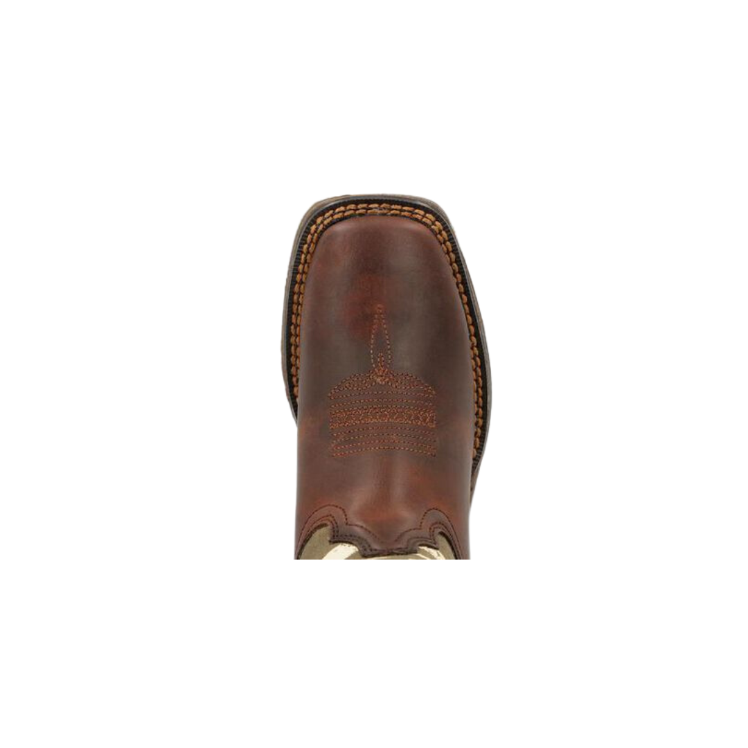 Durango Youth Boy's Lil' Rebel Army Square Brown Boots