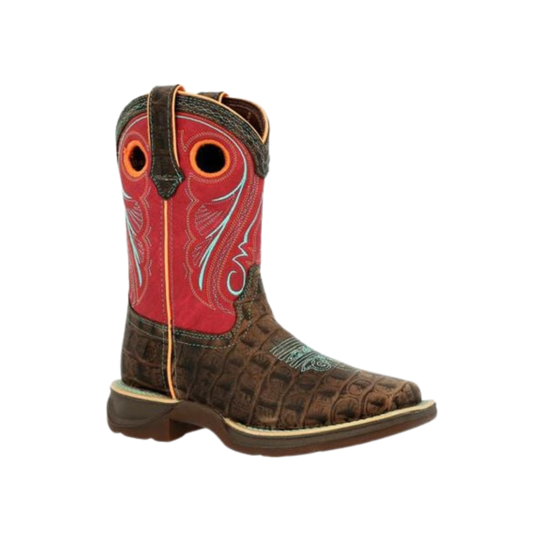 Durango Toddler Boy's Gator Emboss Western Brown Boots