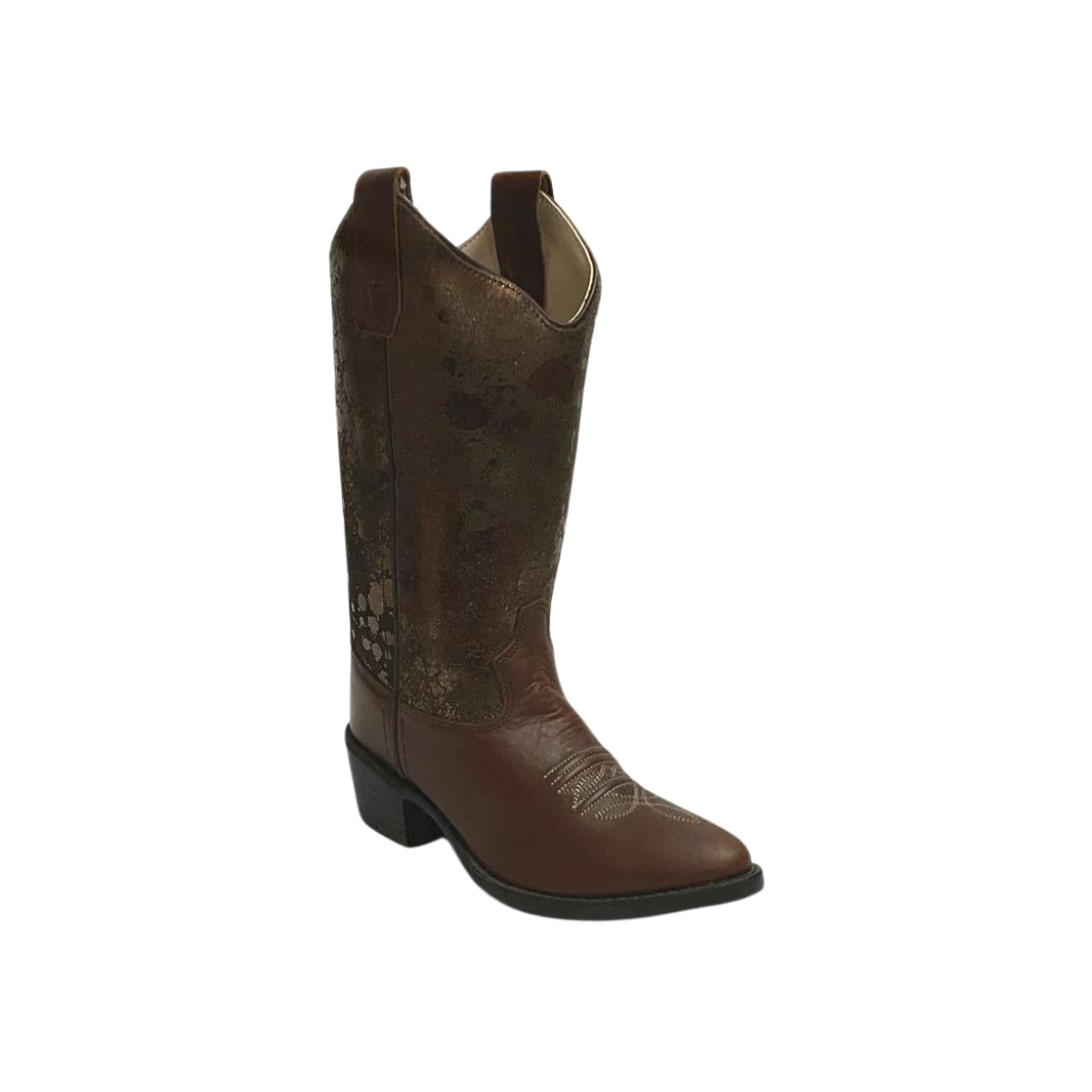 Old West Youth Boy's Western Brown Boots