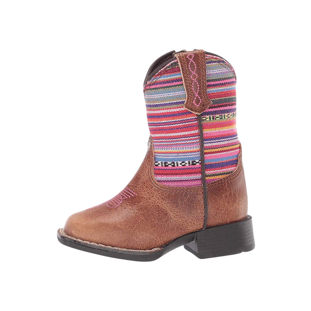 Ariat Toddler Girl's Lil' Stompers Aurora Stripe Multicolor Boots
