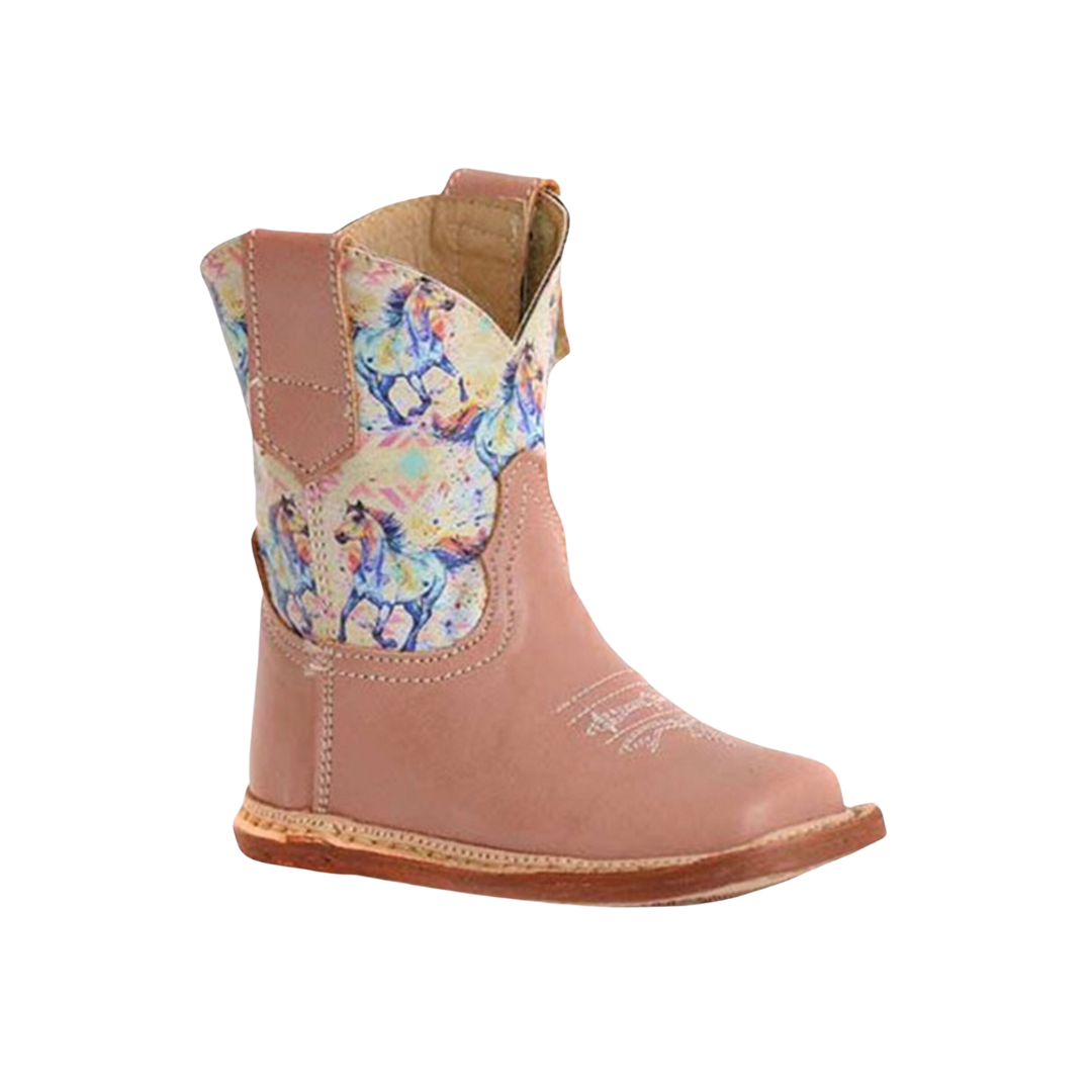 Roper Footwear Infant Girl's Horses Poppet Light Brown Boots