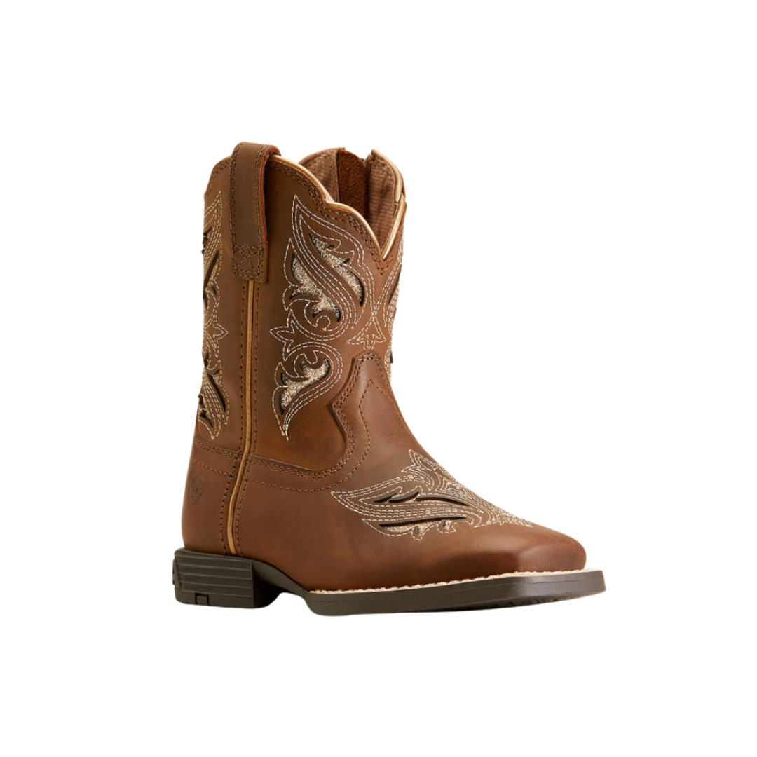 Ariat Toddler Girl's Round Up Bliss Sassy Brown Boots