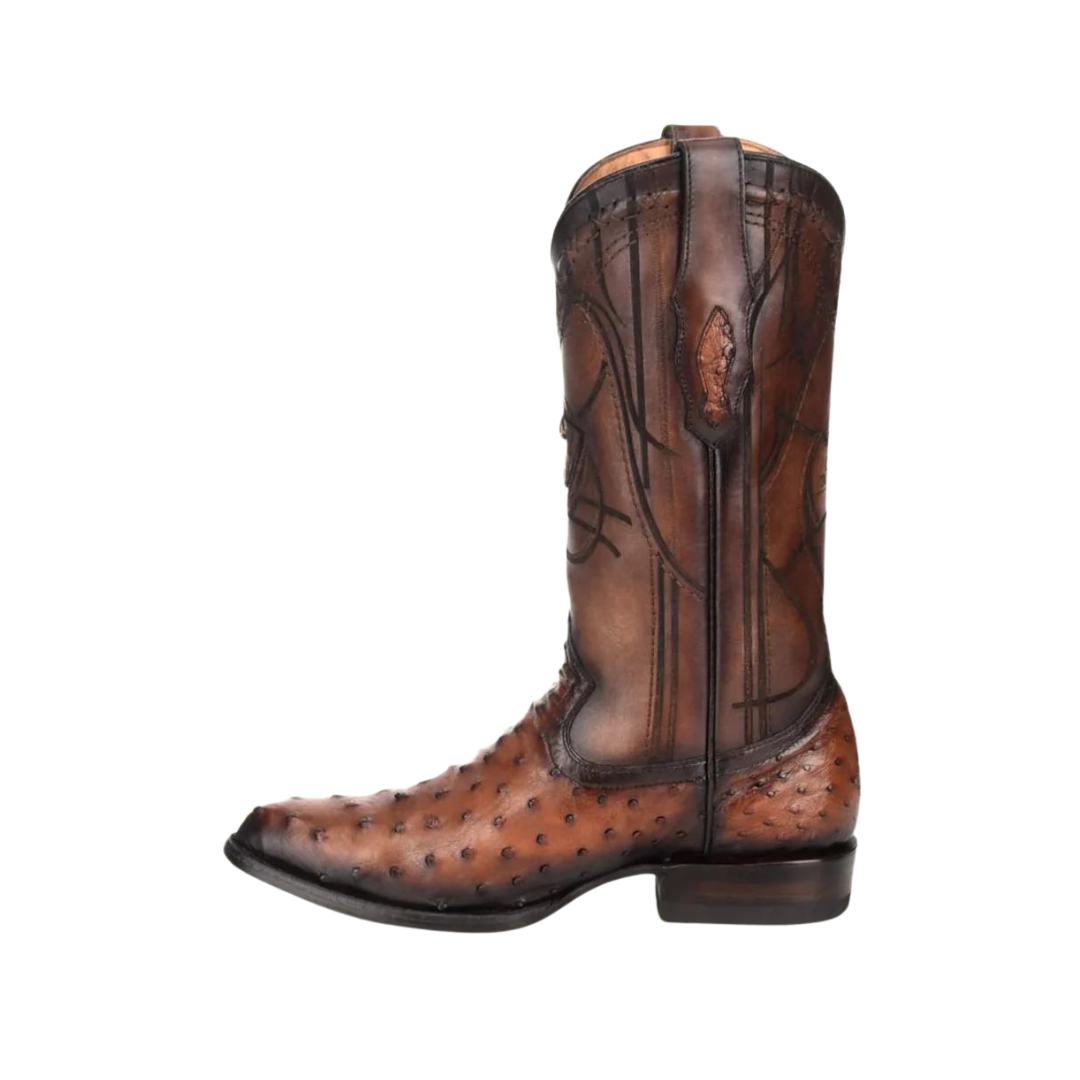 Cuadra Men's Ostrich Round Toe Brown Boot