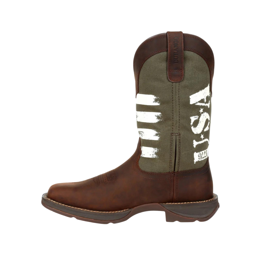 Rocky Boot Rebel Durango Men's Army Green USA Print Boot