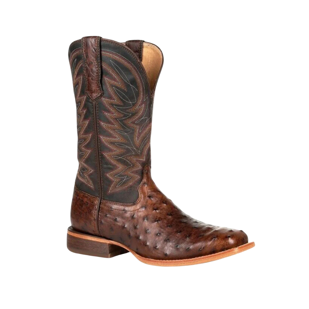 Rocky Boot Durango Men's Premium Exotic Full-Quill Antiqued Saddle Boot