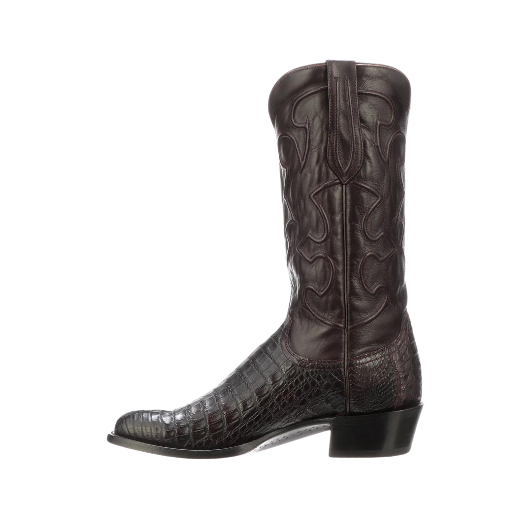 Lucchese Men's Charles Caiman Black Cherry Boot