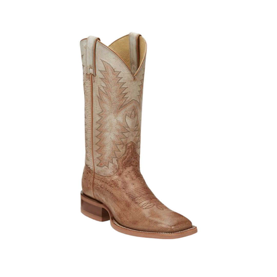 Justin Men's Breck Smooth Ostrich Tan Boots