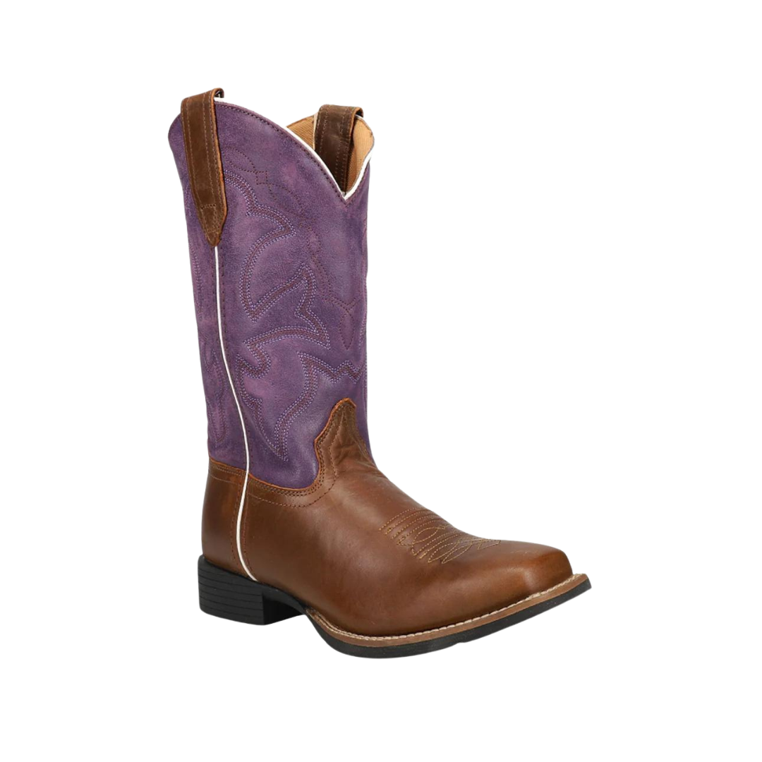 Roper Footwear Women s Purple Leather Shaft Boots