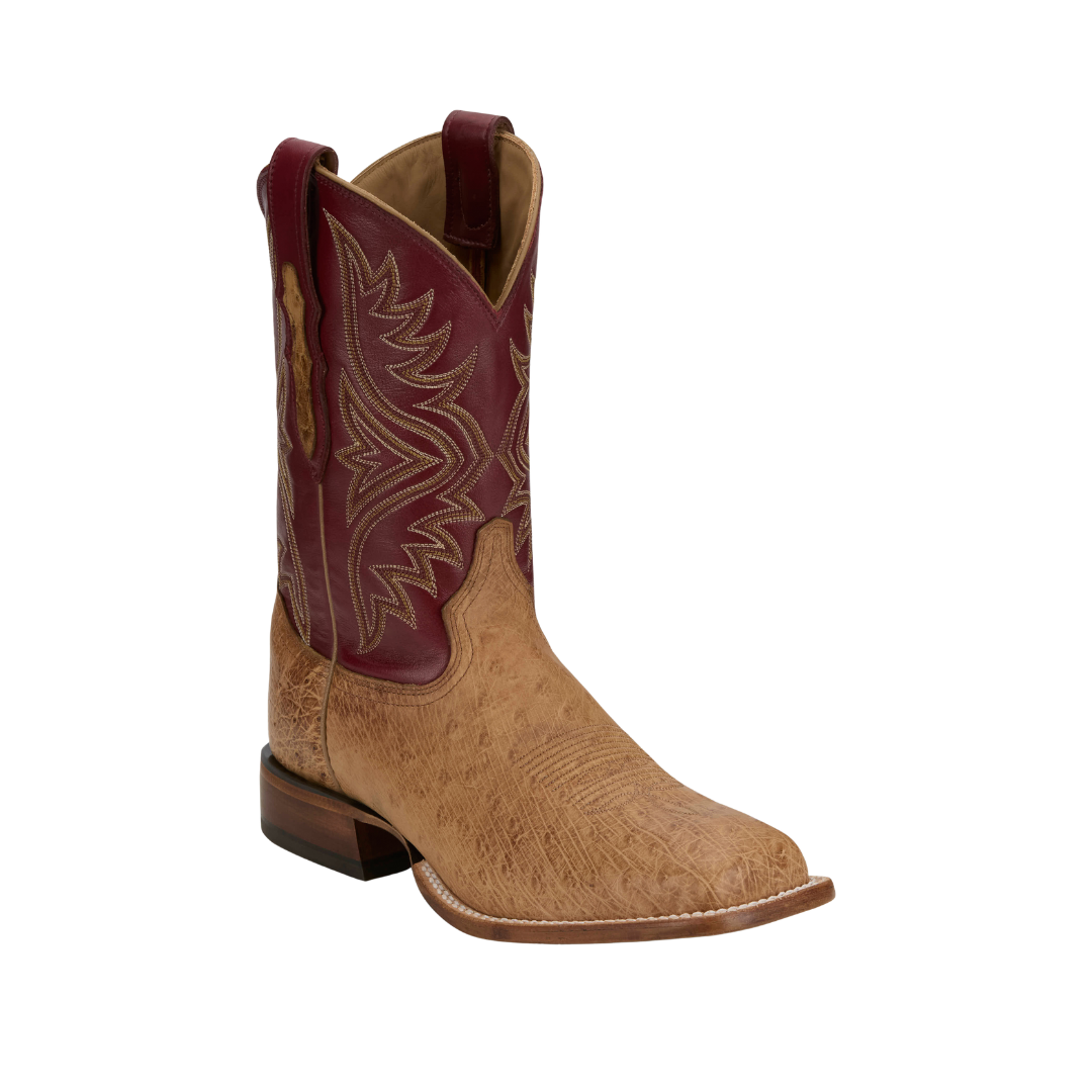 Tony Lama Men's Umber Smooth Ostrich Brown Boots