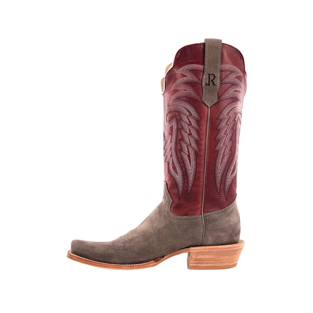 R.watson Men's Charcoal Rough Brown Boots