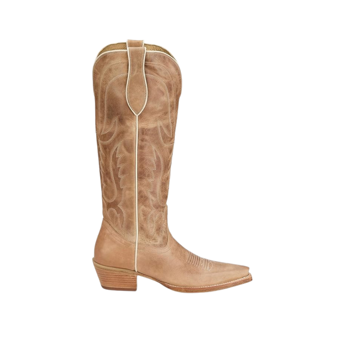 Tony Lama Women's Derby Jess Tall Ivory Boots