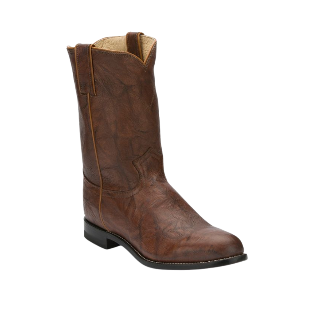 Justin Men s Chestnut Marbled Deerlite Roper Boots