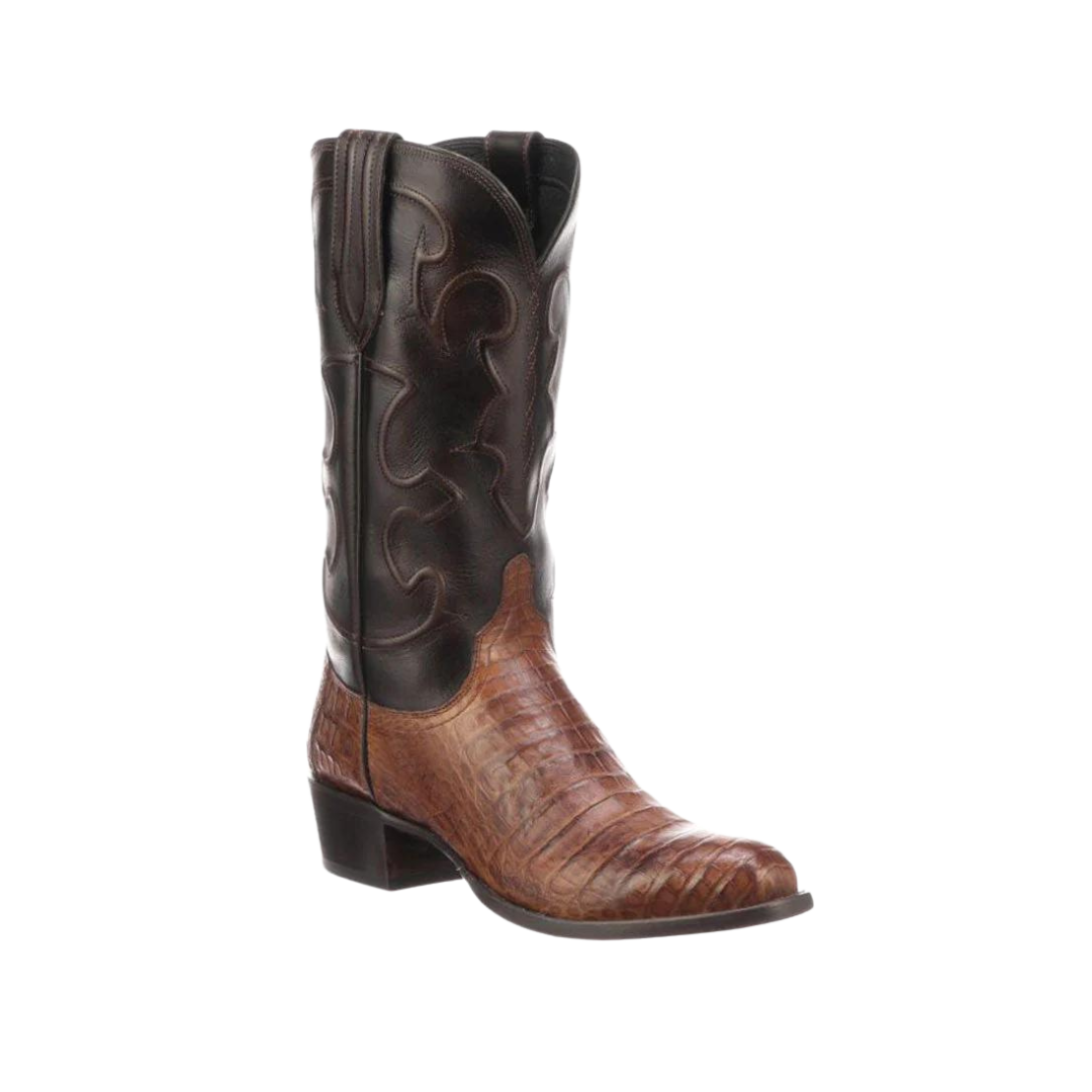 Lucchese Men's Charles Sienna Caiman Brown Boots