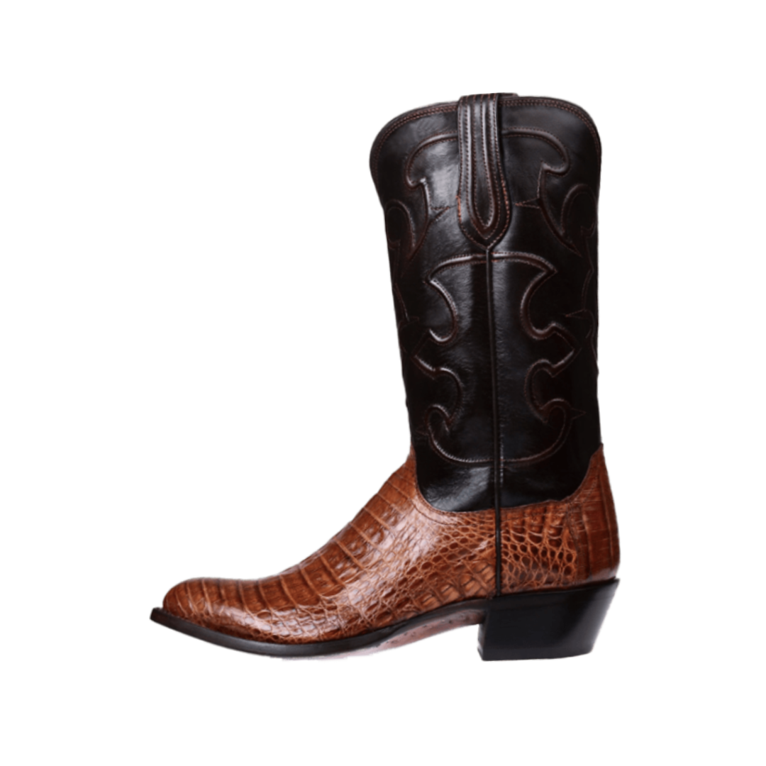 Lucchese Men's Charles Sienna Caiman Brown Boots