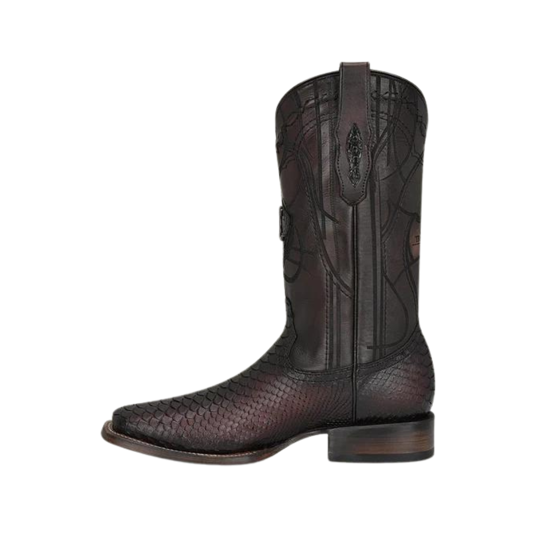Cuadra Men's Lisboa Cherry Python Boot