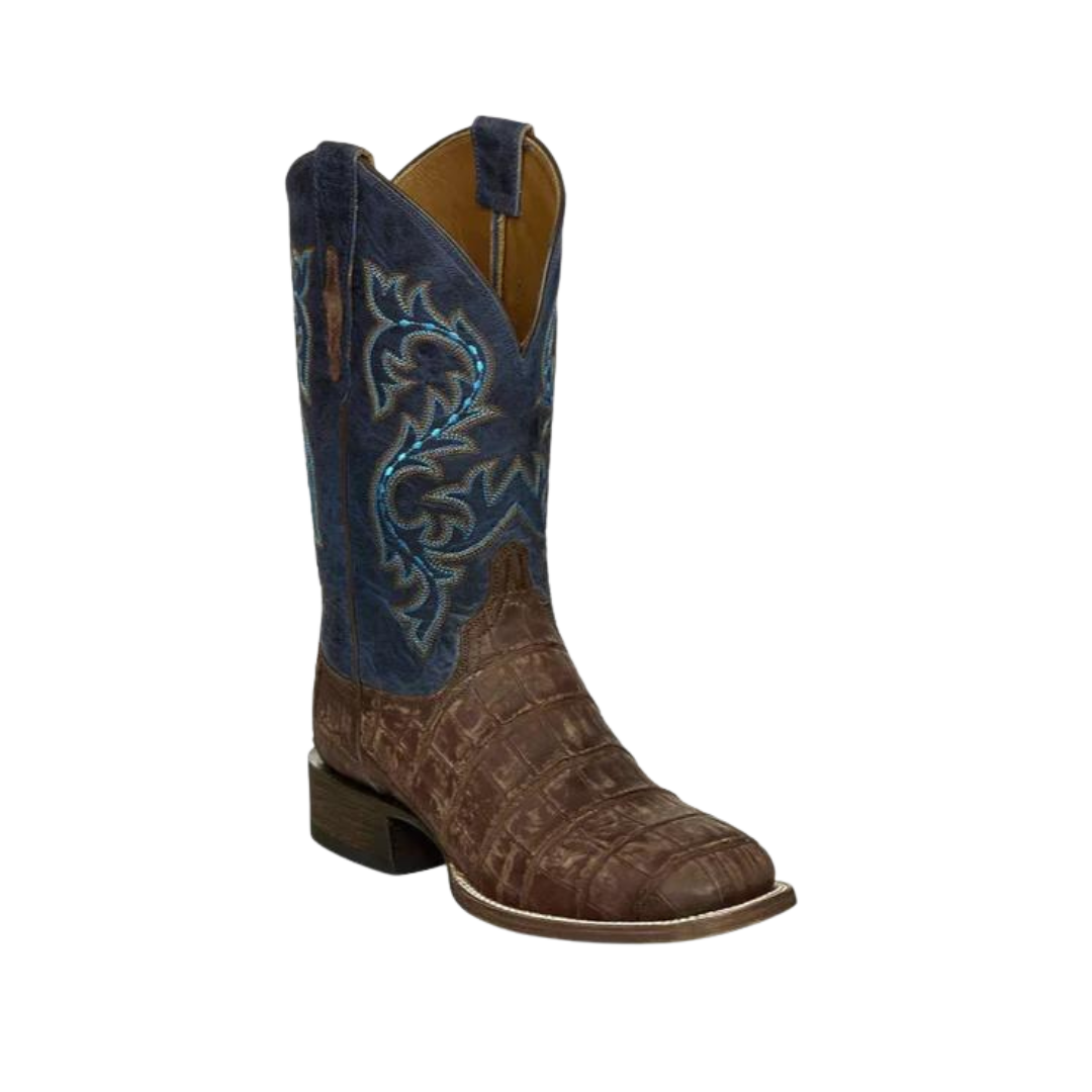 Handcrafted Lucchese Malcolm Giant Alligator Brandy Boots