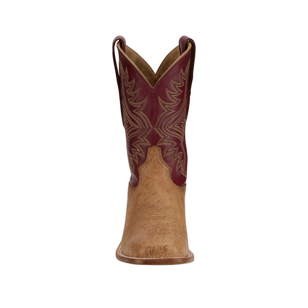 Tony Lama Men's Umber Smooth Ostrich Brown Boots