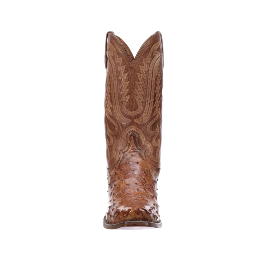 Lucchese Men’s Luke Full Quill Ostrich Barnwood Boots