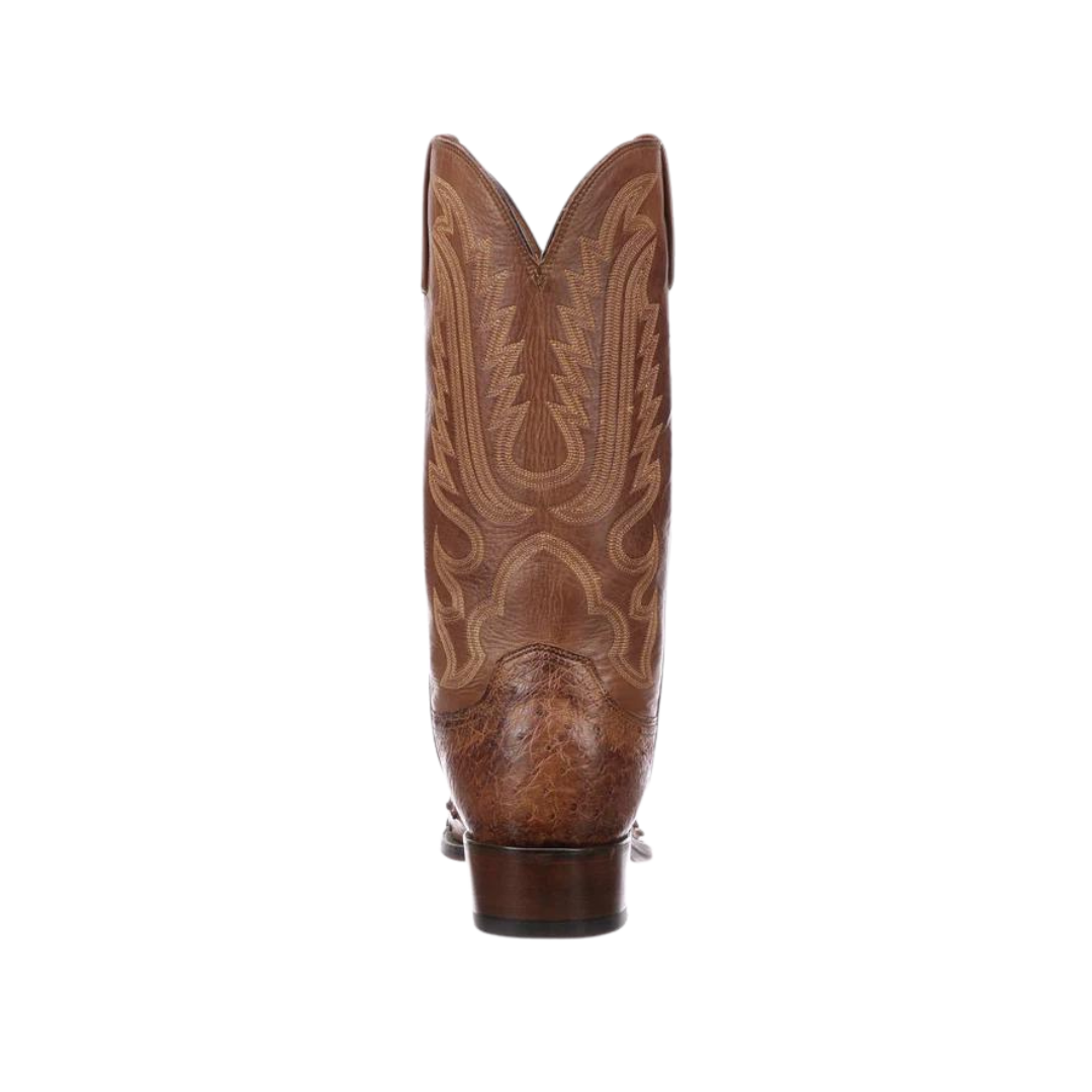 Lucchese Men’s Luke Full Quill Ostrich Barnwood Boots