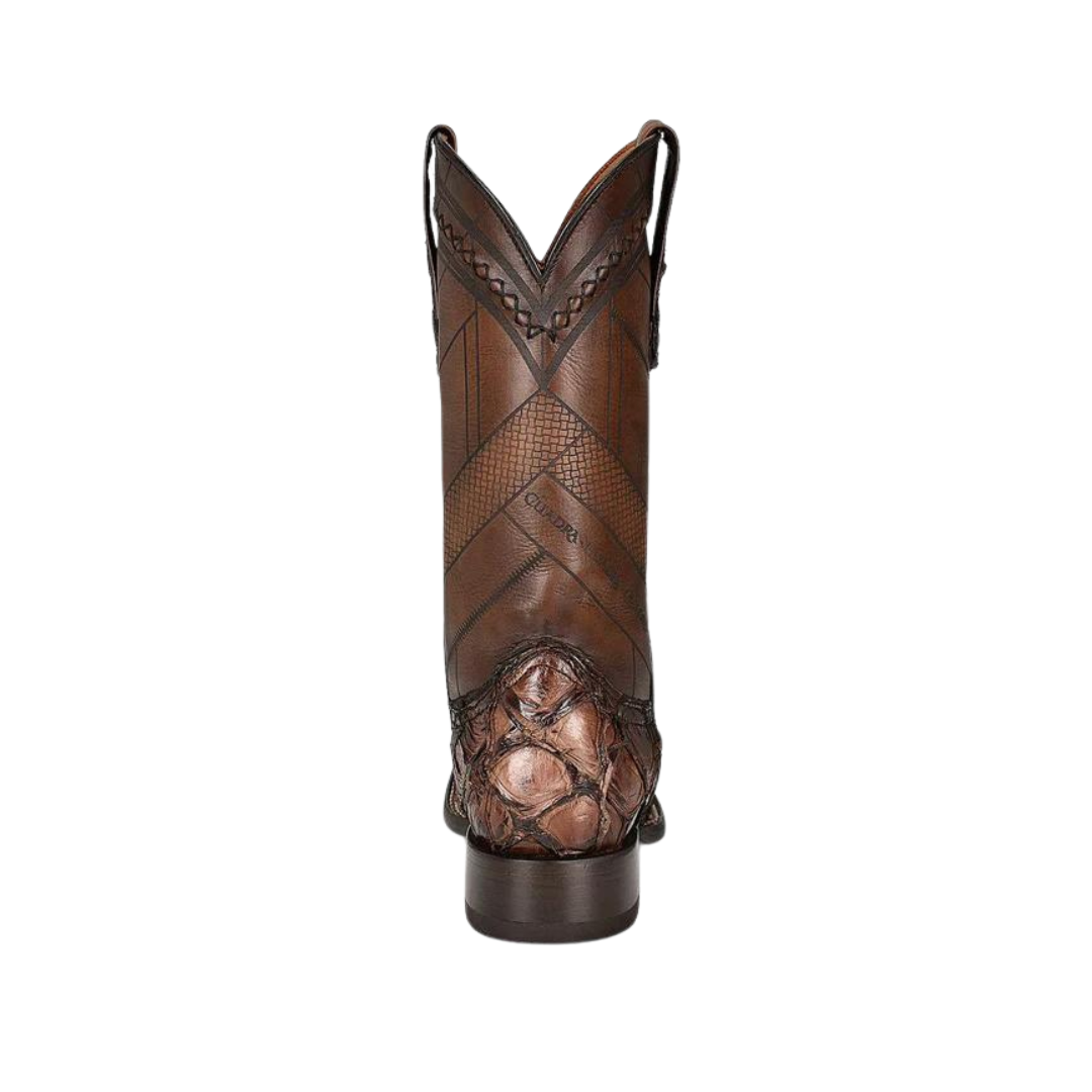Cuadra Men's Choco Glazed Pirarucu Laser Boot