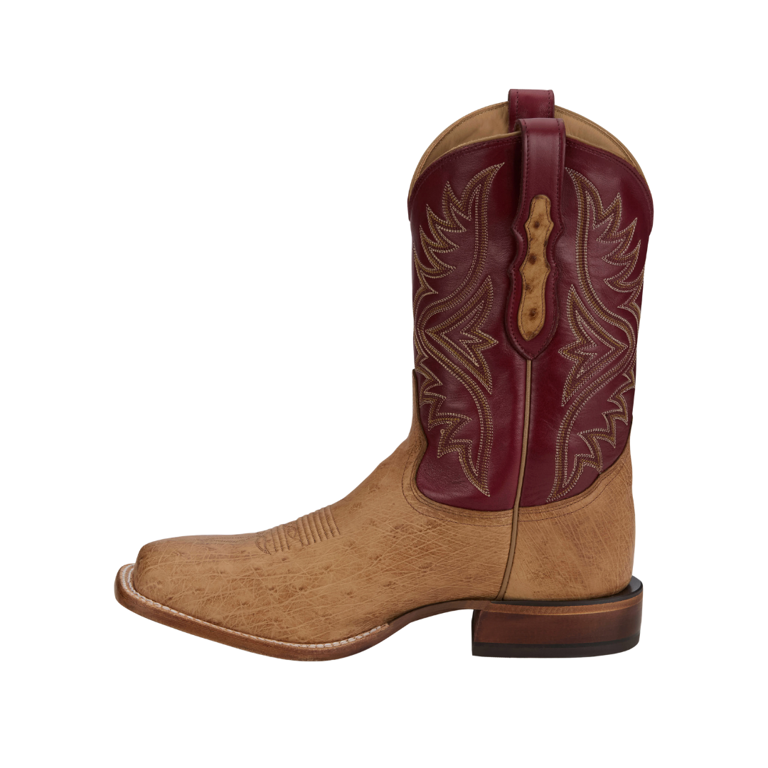 Tony Lama Men's Umber Smooth Ostrich Brown Boots